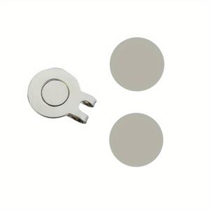 TEMU 3개의 골프볼 마커와 모자 클립 세트, 빈 골프볼 마커, N52 직경 10mm 강력한 자석 모자 클립, 거울 은색 및 검은색 빈 골프볼 마커, 골프 애호가를 위한 선물, 골프 액세서리, 디자인.