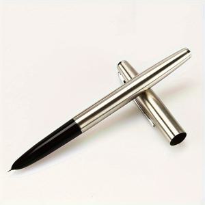 TEMU Jinhao 911 클래식 스테인리스 스틸 바디 만년필, 0.38mm 매우 미세 팁, 사무실 및 학교 문구류에 적합.|편지지