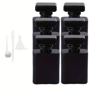 TEMU 30ml 고급 향수 스프레이 병 1/3/6개입, 유리 미스트 병, 화장품용 30ml 교체 용기, 휴대용 블랙 병, 대용량 50ml 비어있는 병 (디스펜서 포함)