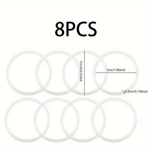TEMU 8개입, 와이드 마우스 스포츠 물병에 적합, 실리콘 씰이 제공되어 최적의 누수 방지 기능과 오래 지속되는 내구성을 제공하며, 헬스장, 사무실, 피크닉 및 야외 활동에 이상적입니다 (뚜껑 미포함) 스포츠 물병 액세서리. Plea