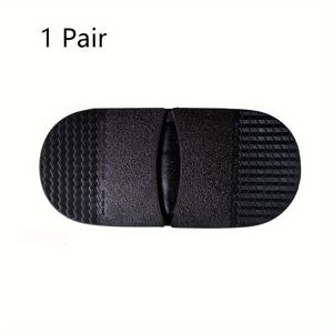 TEMU 고무 신발 밑창 수리 깔창 한 쌍, 신발 밑창 및 뒤꿈치 교체 패드, 미끄럼 방지 바닥 보호 커버 (대형 신발용, 블랙).