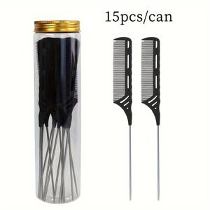 TEMU 15개/캔 전문가용 헤어 스타일링 빗 - 플라스틱 브리슬 위그 브레이딩 빗, , 드레드락 관리 및 브레이딩용 - 브레이더, 살롱, 홈 스타일리스트에게 적합