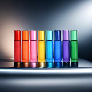 TEMU 8개 컬러풀 롤링 볼 병, 에센셜 오일 병, 프로스트 글라스 워킹 볼 병, 향수 분사 병