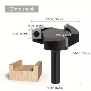 TEMU 1/4,8mm 또는 12mm 샹크 라우터 비트, 밀링 커터 세멘티드 카바이드 목공 비트 인서트 스타일 스포일보드 인덱스 드릴