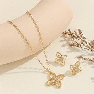 TEMU 여성용 프렌치 클래식 주얼리 세트 - 8월 탄생석 선물 (페리도트/합성석) 목걸이 & 귀걸이, 발렌타인데이, 결혼식, 파티용 - 특별한 날을 위한 우아한 연중 럭셔리