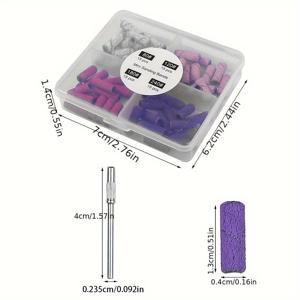 TEMU 전기 네일 연마 샌딩 밴드 세트 - 무향 네일 아트 샌딩 링 네일 제거용, 4가지 등급 - 전문 네일 관리 도구 및 액세서리 키트