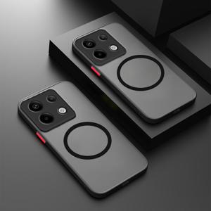 TEMU 폰 케이스: 샤오미 포코 F6 F6Pro X6 X6Pro C65 X5 F5 C55 M5S X4Pro X4GT X3 X3Pro F3 X3Nfc용 매트 프로스티드 케이스, 충격 방지 하드 케이스, 미 포코F6 포코F6Pro 포코X6 포코X6Pro용 PC 보호 케이스, 마그네틱 홀더 지원