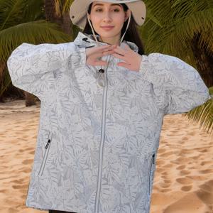 TEMU kesixsty 여성용 경량 후드 재킷 - 꽃무늬 프린트 방풍 지퍼업 코트, 풀 지퍼 앞면 클로저, 긴소매, 안감 - 하이킹, 여행, 일상복 - 봄/가을 겉옷 (핑크/), 하이킹 장비, 스타일리시 후드티, 통기성 원단