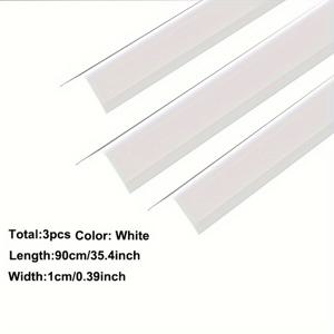 TEMU 알루미늄 코너 보호대 3개 세트. 타일 모서리 및 벽면용으로 설계되었으며 양면 접착제가 특징입니다. 문, 캐비닛 및 베이스보드 주변의 90° 각도를 보호하고 장식하는 데 이상적이며 사진 프레임 및 홈 데코레이션에도 적합합니다.