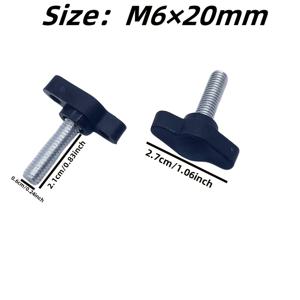 TEMU 10개 T-핸들 볼트 탄소강/플라스틱 고무 노브 윙 스크류 나비 스크류 클램핑 핸들 스크류 M5 M6 M8