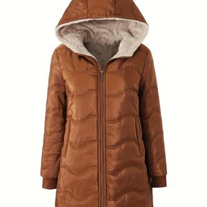 TEMU 후드가 있는 여성용 경량 퀼팅 재킷, 특별한 따뜻함으로 캐주얼한 날에 이상적인 선택입니다.