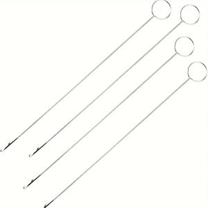 TEMU 실리콘 비즈용 4개 루프 터너 도구, 래치 텅 크로셰 도구가 있는 루프 터너 니들 후크, 패브릭 튜브 스트랩 벨트 스트립 DIY 뜨개질 재봉 액세서리용 루프 터너 후크