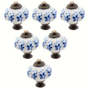 TEMU 세라믹 손잡이, 호박 캐비닛 손잡이, 빈티지 스타일 드레서 손잡이 (나사 포함), 클로젯 서랍장 및 DIY 홈 프로젝트용 올드 패션 서랍 손잡이