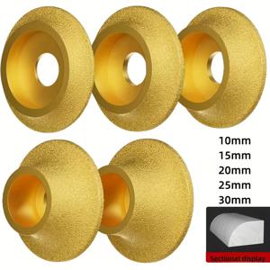 TEMU 5개 브라즈드 스톤 연마 휠 - 세라믹 타일 앵글 그라인더 (10mm/0.394in, 15mm/0.591in, 20mm/0.787in, 25mm/0.984in, 30mm/1.18in 사이즈)