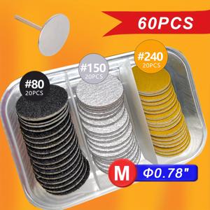 TEMU 20mm 샌딩 디스크, 페디큐어용, 전동 발 파일용 네일 비트 세트 교체 패드, 굳은 죽은 피부 제거용으로 설계됨