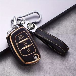 TEMU 현대, 솔라리스, 베르나, 엘란트라, 산타페, I10, I20, I30, I35, I40, IX35, IX45, 크레타, 투싼, 엑센트 - 액세서리용 3 버튼 TPU 자동차 열쇠 덮개