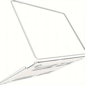 TEMU 맥북 에어/프로용 울트라 슬림 투명 하드 쉘 케이스 - 스크래치 방지 & 튼튼한 보호, 쉬운 설치 (커버 1개 + 베이스 1개)