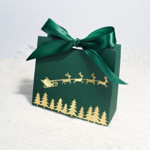 TEMU 10개 크리스마스 선물 상자, 골든 리본 포함 - 미니 그린 축제 포장, 산타 썰매 & 크리스마스 트리 디자인 | 사탕, 초콜릿, 작은 선물에 이상적 | 휴일 파티, 스타킹 스터퍼, 결혼식 & 생일, 사탕 크리스마스 장식에 완벽