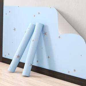 TEMU 침실용 필앤스틱 벽지; 별이 빛나는 하늘을 그린 따뜻하고 매력적인 기숙사 방; 트렌디한 벽 리모델링 데칼.