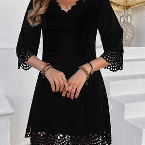 TEMU 여성용 우아한 A라인 드레스 - 매력적인 루즈핏, 무릎 길이의 포멀 & 캐주얼 의상 - 올 시즌 시크한 파티, 웨딩, 오피스, 데일리 드레스 - 간편한 관리 여성 의류, 귀여운 드레스