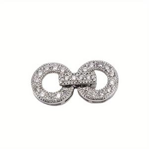 TEMU 주얼리 제작용 라운드 클라스프, 브라스 인레이 목걸이 커넥터 DIY 액세서리