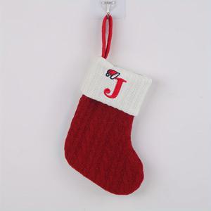 TEMU 1개 빨간 자수 글자 달린 캔디 장식 스타킹 선물 가방 크리스마스 트리 오너먼트 양말 홀더