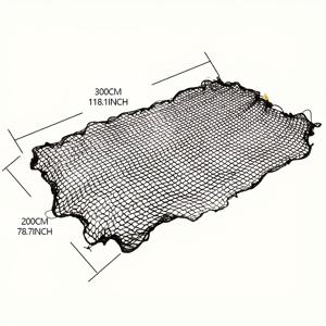 TEMU 트럭용 헤비듀티 블랙 카고 네트 - SUV, 트레일러 및 보트용 적합, 튼튼한 폴리에스테르 메쉬 커버