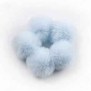 TEMU 10개 인조 토끼 모피 폼폼, 5cm 크리스마스 장식 공, 차량 액세서리 공, 의류, 귀걸이 장식 공, 모피 공.