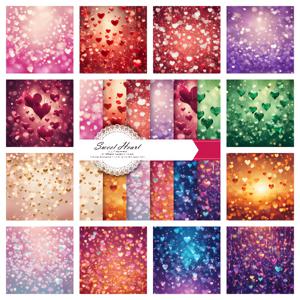 TEMU 12팩 6x6인치 혼합 컬러 종이 패드 - 스크랩북, 일기, 인사 카드, 플래너용 하트 패턴 - DIY 공예용 모든 계절 장식 배경 시트