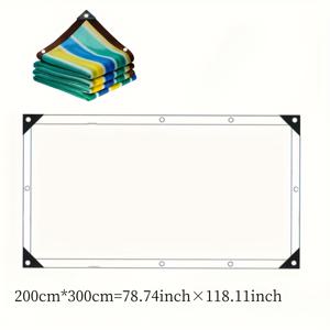 TEMU 파티오 잔디밭 정원 그늘막 네트: 컬러풀 그늘막, 아일렛 포함, 내구성이 뛰어나고 햇빛에 강함, 온실 및 창고에서 식물 덮개에 적합.