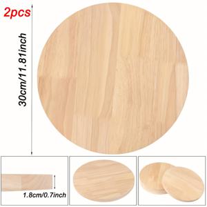 TEMU 투 핀 우드 원형 플라크, 직경 11.81인치, 페인팅, 레진 작업, 조각, 콜라주 아트, 간판 및 홈 데코레이션에 적합.