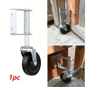 TEMU 1pc 강력한 스프링 도어 롤러, 4인치 조절 가능한 높이, 대형 문 지원 및 창고 사용을 위한 튼튼한 금속