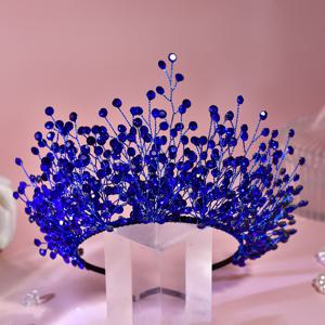 TEMU 1개 로얄 크라운 헤어밴드 - 화려한 라인스톤 장식, 우아한 신부 & 프롬 헤드피스 여성용 파티, 웨딩, 사진 촬영 액세서리 - A234