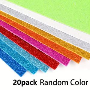 TEMU 20개 생동감 있는 글리터 폼 시트, DIY 프로젝트 및 장식용 다양한 색상의 자체 접착 비닐 크래프트 페이퍼 - 수제 카드, 꽃 & 별, 종이 공예 용품에 완벽함