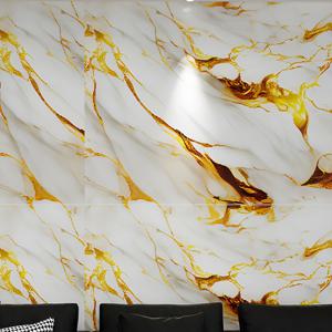 TEMU 고급스러운 황금색 노랑 & 흰색 대리석 무늬 자체 접착 벽지 - 방수, 기름 및 열 저항, 부엌 캐비닛, 카운터탑, 욕실 화장대 및 식탁 장식용, 부착 및 제거가 쉬운 주방 벽지