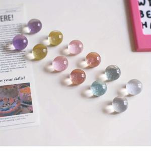 TEMU 6/12개 투명 볼 자석 냉장고, 별이 빛나는 하늘 플래시 파우더 장식, 화이트보드 및 수납 캐비닛 자석, 주방 액세서리, 홈 오피스 장식, 축제 선물 세트