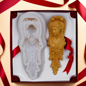 TEMU 유니크 바로크 스타일 실리콘 몰드, DIY 수지 프로젝트, 베이킹, 케이크 장식, 퐁당 초콜릿 몰드, 수지, 캔디, 초콜릿 - 실리콘 엘프 몰드 DIY 엠보싱 도구 케이크 장식, 점토 및 석고 공예