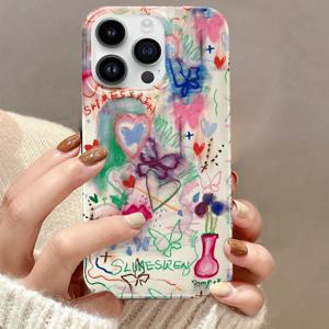 TEMU 폰 케이스: 창의적이고 패턴이 돋보이는 한국식 필름 소재 폰 케이스, 아이폰 16/15/14/13/12/11/7/8/플러스/프로/프로맥스/X맥스 XR X/XS/S2/SE3 모델 전용 충격 방지 폰 케이스, 선명하고 리얼한 패턴 폰 케이스