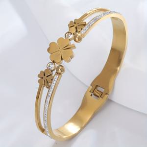 TEMU 꽃과 잎사귀 디자인의 라인스톤이 장식된 세련되고 우아한 스테인리스 스틸 팔찌. , 댄스, 연회, 파티, 휴일, 뮤직 페스티벌 및 발렌타인데이 선물로 완벽합니다.