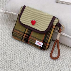 TEMU 다기능 코듀로이 수납 가방 | 대용량 휴대용 생리대 및 생리대 보관, 격자 무늬, 버클 잠금, 선물 및 가족에게 이상적인 선물