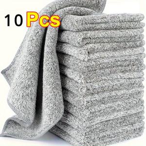 TEMU 10개입 초흡수성 극세사 청소용 천 | 차량 및 주방용 속건성 타월, 수세미 패드, 설거지용 흡수성 천, 선박용 청소용 천, LIUSHADUOLA