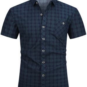 TEMU Jingmo Ning OMB 남성용 셔츠, 실제 포켓과 반팔 디자인