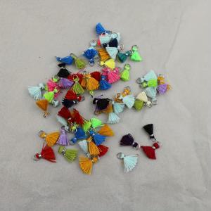 TEMU 40개/팩 1.4cm 골드 & 실버 링 미니 스레드 태슬 여성용 헤어 액세서리 만들기 재료, DIY 의류 가방 신발 장식 소품 귀걸이 팔찌 프린지