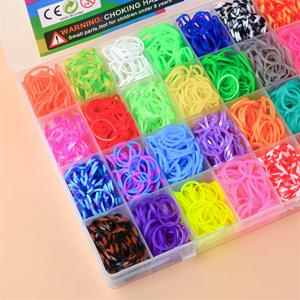 TEMU 2920개+박스 36칸 고무줄 직조기 키트 (팔찌용) - 생생하고 비즈, 36칸 플라스틱 공예 세트, 주얼리 제작에 적합, 완벽한 휴일 & 생일 선물