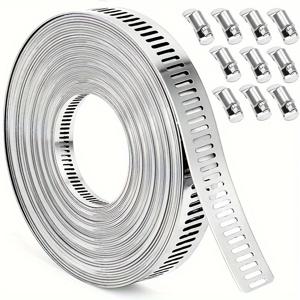 TEMU 1개 고강도 스테인리스 스틸 호스 클램프 세트 (조절 가능한 웜 기어 & 패스너 포함) - 녹 방지 방수 파이프 클램프, 196.85