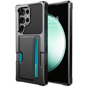 TEMU 25 S24 S23 S22 S21 울트라 S25 S24 S23 S22 S21 플러스 S21FE S23FE S24FE 노트 20울트라용 새로운 카드 홀더 폰 케이스, 차량 자석 흡착 기능 포함 | 신용카드 삽입 가능 | 전체 커버 두꺼운 충격 방지 및 낙하 방지