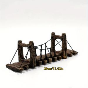 TEMU 어항용 장식 레진 다리, 물고기 탱크용 암석 및 장식품 포함, 조경 및 애완동물 은신처 만들기에 적합.