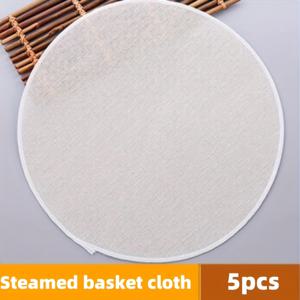 TEMU 40.5cm/15.75인치 케이지 서랍 천 5개 세트 - 둥근 포장 논스틱 찜기용 천 - 만두 찜 매트 - 샤오롱바오 서랍 천 - 세탁 가능 교체용 - 주방 액세서리 - 음식 애호가를 위한 선택