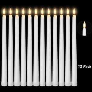 TEMU 로맨틱한 분위기와 홈 데코레이션을 위한 12/24개 세트의 불꽃 없는 LED 캔들, 배터리 작동