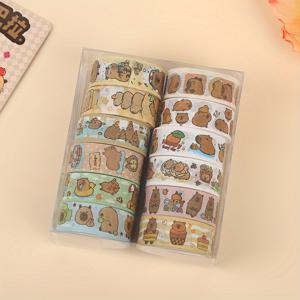 TEMU 카피바라 와시 테이프 12롤, 카피바라 만화 노트북 테이프, DIY 노트북 장식 스티커 선물 포장 테이프